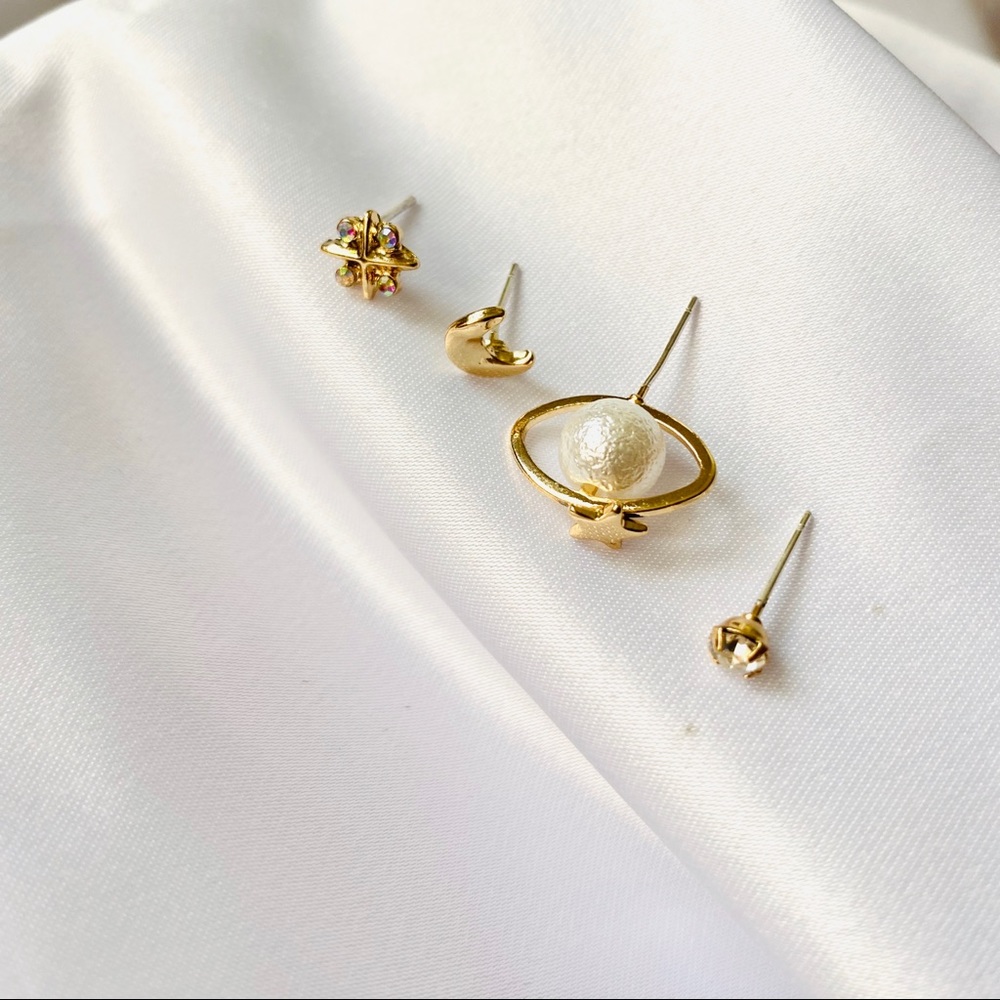 💙Star Stud Earrings Sterling silver Post - Picture 3 of 8